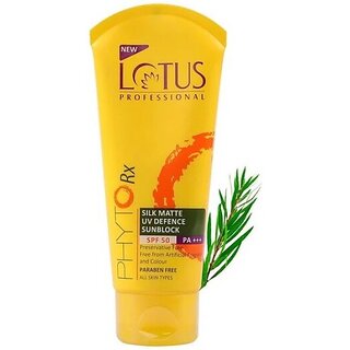                       Lotus Professional Sunscreen - Spf 50 Pa+++ Phyto-Rx Silk Matte Uv Defence Sunblock. (75 G)                                              