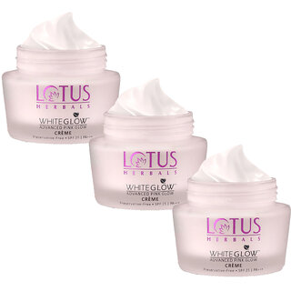 Lotus Herbals Pureglow Advanced Pink Glow Cream 50G (Pack Of 3) Lotus Herbals Pureglow Advanced Pink Glow Cream 50G (Pack Of 3)