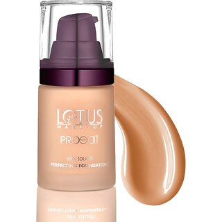                       Lotus Make-Up Proedit Silk Touch Perfecting Foundation Sf04 Foundation (Almond, 30 Ml)                                              