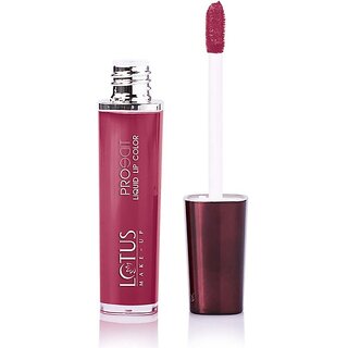                       Lotus Make-Up Proedit Liquid Matte Lip Color 8G - Plump Noir |With Vitamin E (8 G, Plump Noir)                                              