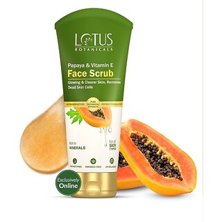                       Lotus Botanicals Papaya  Vitamin E Face Scrub (100 G)                                              