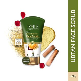                       Lotus Botanicals Ubtan De-Tan Radiance Face Scrub (100 G)                                              