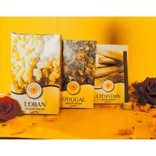 Kasturba Natural Premium DHOOP STICKS Box 3x80Gm  No Bamboo  No Charcoal  Dhoop Stick  Dhup  Pooja Dhoop Sticks (3