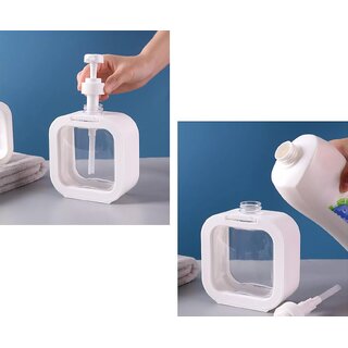                       Clear Plastic Countertop/Table Top Liquid Soap Dispenser for Bathroom                                              