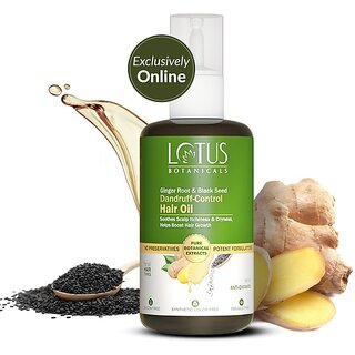 Lotus Botanicals Ginger Root Black Seed Dandruff Control Hair Oil (100 Ml) Lotus Botanicals Ginger Root Black Seed Dandruff Control Hair Oil (100 Ml)