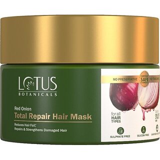                       Lotus Botanicals Red Onion Total Repair Hair Mask - 200G (200 G)                                              