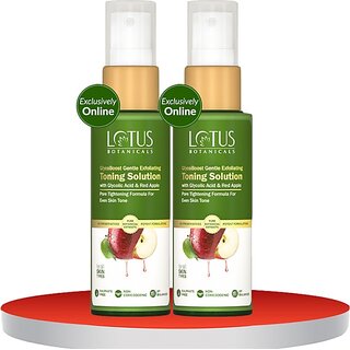                       Lotus Botanicals Glycoboost Gentle Exfoliating Toning Solution ( Pack Of 2 ) ( 50Mlx2 ) Men  Women (100 Ml)                                              