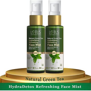 Lotus Botanicals Natural Green Tea Hydradetox Refreshing Face Toner Mist50Ml ( Pack Of 2 ) Men Women (100 Ml) Lotus Botanicals Natural Green Tea Hydradetox Refreshing Face Toner Mist50Ml ( Pack Of 2 ) Men Women (100 Ml)