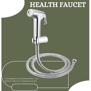 Raen Health Faucets Set with ABS Chrome finish gun and Stainless Steel 1 Meter Flexible shower Chain with ABS Hook Raen Health Faucets Set with ABS Chrome finish gun and Stainless Steel 1 Meter Flexible shower Chain with ABS Hook