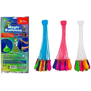 Fill Magic Balloon for Holi Water Balloons No Need to Tie Knots Crazy Quick Fill in 60 Seconds with 1 Universal tap Adapter (111 Balloons), Mix Color Fill Magic Balloon for Holi Water Balloons No Need to Tie Knots Crazy Quick Fill in 60 Seconds with 1 Universal tap Adapter (111 Balloons), Mix Color