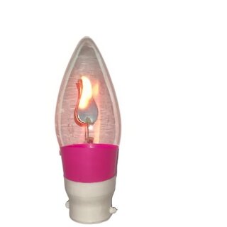                       Flicker Bulb For Home Temple and Office Temple Pink Color Pack of 1                                              