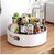 360 Rotating Kitchen Spice Cosmetic Holder Organizer Rack Tray (23L X 23B X 75H Cm WhitePlastic Tiered Shelf)