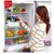 360 Rotating Kitchen Spice Cosmetic Holder Organizer Rack Tray (23L X 23B X 75H Cm WhitePlastic Tiered Shelf)