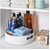 360 Rotating Kitchen Spice Cosmetic Holder Organizer Rack Tray (23L X 23B X 75H Cm WhitePlastic Tiered Shelf)
