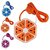 220 Watt 10Amp 4 USB Hexagon Extension Board and 4 Socket Outlet Ports with 6 ft Surge Protection Multi-Faceted Safety Power Sockets (Multicolor)