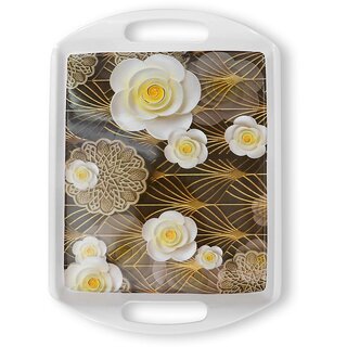 Aurka 11.6 Inch Rectangle Melamine Serving Tray (M6 | Pack of 1 | Small) Perfect for Serving Snacks, Beverages and Desserts, Stylish Addition to Your Home Decor Aurka 11.6 Inch Rectangle Melamine Serving Tray (M6 | Pack of 1 | Small) Perfect for Serving Snacks, Beverages and Desserts, Stylish Addition to Your Home Decor