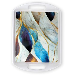                       Aurka 11.6 Inch Rectangle Melamine Serving Tray (M14 | Pack of 1 | Small) Perfect for Serving Snacks, Beverages and Desserts, Stylish Addition to Your Home Decor                                              