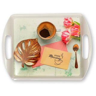 Aurka 13 Inch Rectangle Melamine Serving Tray (M16 Pack of 1 Medium) Perfect for Serving Snacks, Beverages and Desserts, Stylish Addition to Your Home Decor Aurka 13 Inch Rectangle Melamine Serving Tray (M16 Pack of 1 Medium) Perfect for Serving Snacks, Beverages and Desserts, Stylish Addition to Your Home Decor