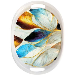Aurka 11.6 Inch Oval Melamine Serving Tray (M14 Pack of 1 Small) Perfect for Serving Snacks, Beverages and Desserts, Stylish Addition to Your Home Decor Aurka 11.6 Inch Oval Melamine Serving Tray (M14 Pack of 1 Small) Perfect for Serving Snacks, Beverages and Desserts, Stylish Addition to Your Home Decor