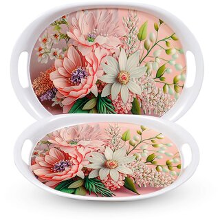 Aurka 11.6 Inch Oval Melamine Serving Tray (M3 Pack of 2 Small) Perfect for Serving Snacks, Beverages and Desserts, Stylish Addition to Your Home Decor Aurka 11.6 Inch Oval Melamine Serving Tray (M3 Pack of 2 Small) Perfect for Serving Snacks, Beverages and Desserts, Stylish Addition to Your Home Decor