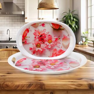Aurka 11.6 Inch Oval Melamine Serving Tray (M9 Pack of 2 Small) Perfect for Serving Snacks, Beverages and Desserts, Stylish Addition to Your Home Decor Aurka 11.6 Inch Oval Melamine Serving Tray (M9 Pack of 2 Small) Perfect for Serving Snacks, Beverages and Desserts, Stylish Addition to Your Home Decor