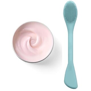 1 PCS Silicone Face Mask Brush Applicator 2 in 1 Soft Bristle Face Scrubber Beauty Tool Portable Facial Cleansing Brush Applicator for Mud Clay Charcoal Mixed Mask DIY Modeling Mask Body Lotion 1 PCS Silicone Face Mask Brush Applicator 2 in 1 Soft Bristle Face Scrubber Beauty Tool Portable Facial Cleansing Brush Applicator for Mud Clay Charcoal Mixed Mask DIY Modeling Mask Body Lotion