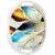 Aurka 11.6 Inch Oval Melamine Serving Tray (M14  Pack of 1  Small) Perfect for Serving Snacks, Beverages and Desserts, Stylish Addition to Your Home Decor