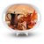 Aurka 13 Inch Oval Melamine Serving Tray (M7  Pack of 1  Medium) Perfect for Serving Snacks, Beverages and Desserts, Stylish Addition to Your Home Decor