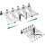 Adjustable Over The Door Hook Hanger Stainless Steel Heavy Duty Door Hanger for Clothes Coats Robes Hats Towel Rack Organizer Bathroom Hooks  Pack of 1  Silver