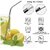 Reusable Stainless Steel Straws for Drinking with Brushes 8.5 Inches BPA-Free Metal Thick Long (2 Bent + 2 Straight +1 Brush)