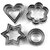 Cookie Cutter  12 Piece  Stainless Steel  Biscuit Cake Vegetable Fruit Cutters  Molds for Baking  Hearts Flowers Stars Round Shape Fondant Cutting Cutter  Silver  4 Shapes 3 Sizes