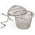 Stainless Steel Tea Filter Infuser 4.5cm Basket Shaped Tea Infuser for Green Tea Loose Tea Leaf and Tea Bags with a Chain and a Hook