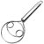 Kitchen Stainless Steel Dough Flour Whisk - Stainless Steel Dough Whisk Food Grade Dutch Style Bread Dough Hand Mixer Blender Whisk for Cooking Blending Steel Handle Kitchen Baking Tools