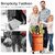 Foldable Shopping Trolley Bag with Wheels Waterproof Folding Travel Luggage Bag/Vegetable Grocery Shopping Trolley Carry Bag Outdoor Travel Bag for Girls Women Men