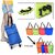 Foldable Shopping Trolley Bag with Wheels Waterproof Folding Travel Luggage Bag/Vegetable Grocery Shopping Trolley Carry Bag Outdoor Travel Bag for Girls Women Men