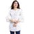 ZELZIS Star Printed Crepe Tunic Top with Bell Sleeves for Women