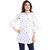ZELZIS Star Printed Crepe Tunic Top with Bell Sleeves for Women