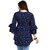 ZELZIS Star Printed Crepe Tunic Top with Bell Sleeves for Women