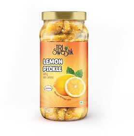 TRI SwaStik Homemade Lime Lemon Pickle  Chatpata Lemon Nimbu Ka Achaar Lime Pickles  Delight in Every Bite 300 Gm