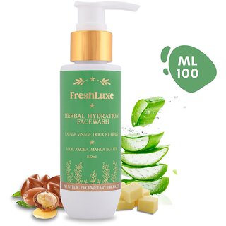 FreshLuxe Herbal Hydration Face Wash Aloe Vera Neem Gentle Cleanse Deep Moisture Unisex Natural 100ml FreshLuxe Herbal Hydration Face Wash Aloe Vera Neem Gentle Cleanse Deep Moisture Unisex Natural 100ml
