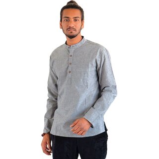 Ecostyle pure cotton long sleeves mens short kurta