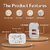 Dual USB Port Charger 3.4A (18W) withCable Fast  Efficient Charging Adapter Smart IC Technology. (White  Gray)