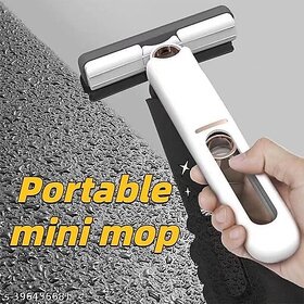 Eastern Club Portable Mini Sponge Mop, Household Desktop Glass Cleaning Mop, Bathroom Crevice Absorbent Mop, Hands-Free Lazy Replaceable Mop Head,Car Window Wall Cleaner Mini Sponge Mop Car Cleaning Mop (ABS PLASTIC)