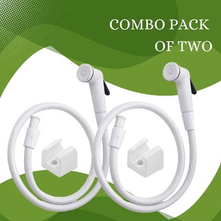 PTMT Combo pack of 2 jet spray set for bathroom (White) PTMT Combo pack of 2 jet spray set for bathroom (White)