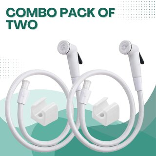 PTMT jet spray Combo pack of 2 for bathroom (White) PTMT jet spray Combo pack of 2 for bathroom (White)