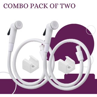 PTMT Combo pack of 2 jet spray set for bathroom (White) PTMT Combo pack of 2 jet spray set for bathroom (White)