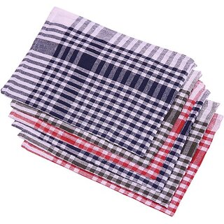 Rise N' Shine Check Napkin Big Multicolor Cloth Napkins (6 Sheets)