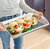 Aurka 13 Inch Rectangle Melamine Serving Tray (M2  Pack of 2  Medium) Perfect for Serving Snacks, Beverages and Desserts, Stylish Addition to Your Home Decor
