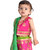 Kid Kupboard Cotton Baby Girls Lehanga Choli and Dupatta Set, Multicolor, Sleeveless, 1-2 Years KIDS7382