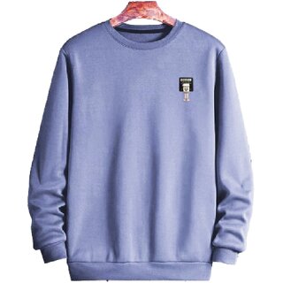                       Fashlook Mens Grey Solid Round Neck Full Sleeve Sweatshirt                                              